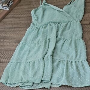 Altar'd State Light Green Textured Dress